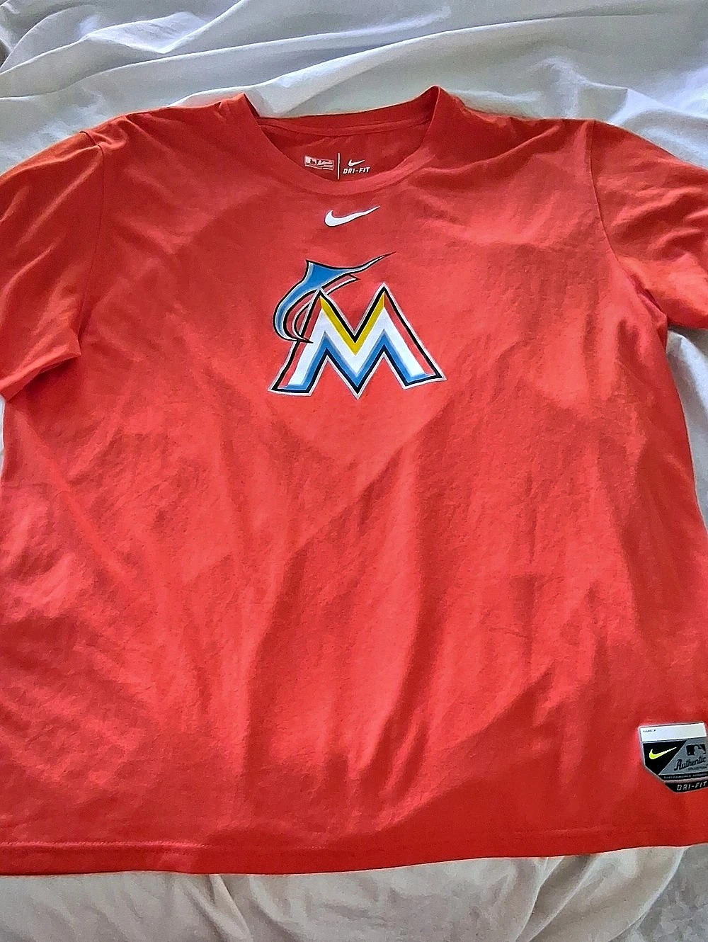 Nike Miami Marlins Dri-FIT jersey Orange & Blue XL